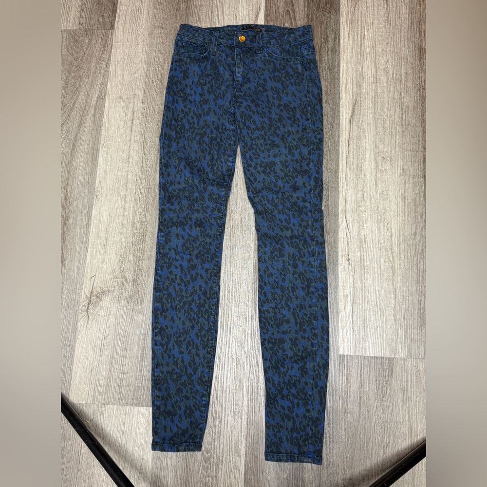Joe's Jeans Blue and Black Patterned Skinny Jeans